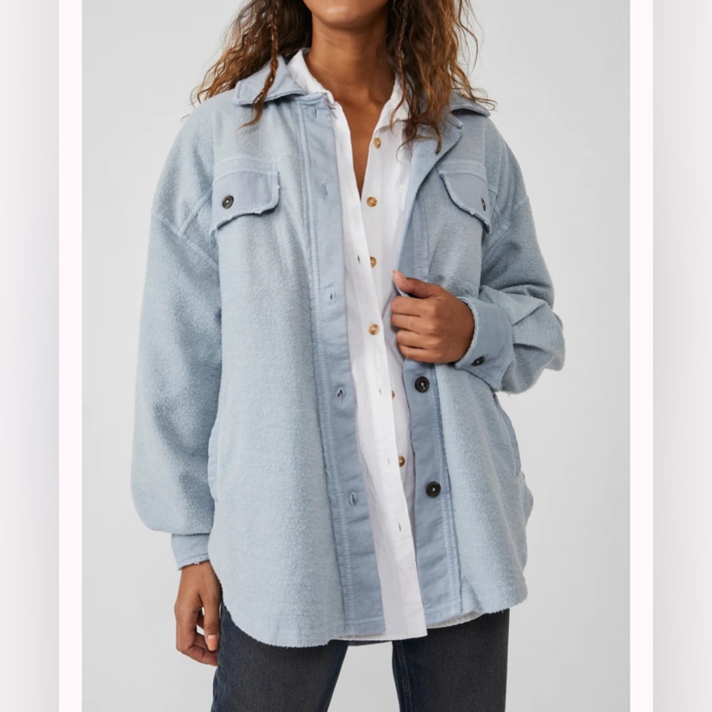 Free People Button Down Shacket - image 1